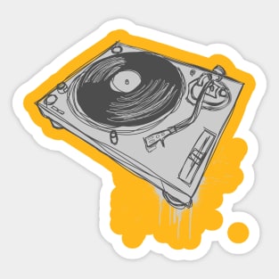 Turntable classic dj Sticker